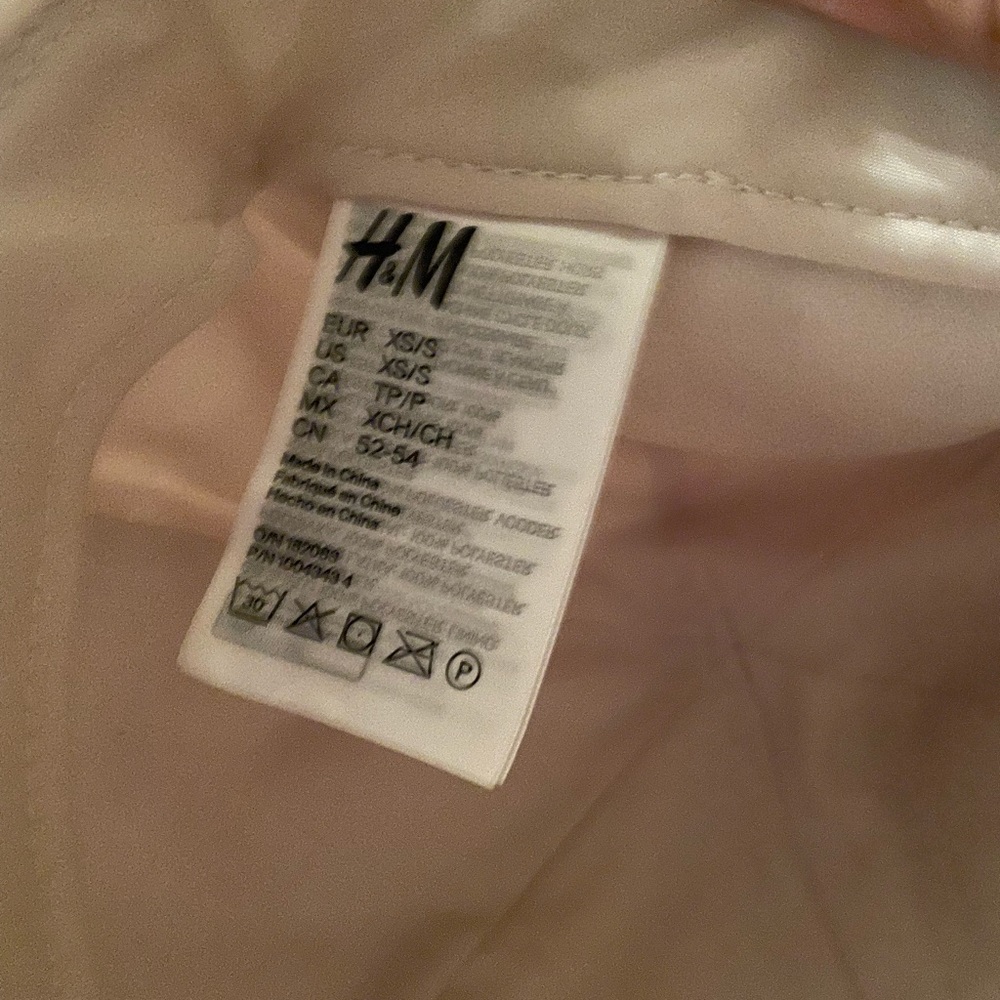 H&M faux fur baseball cap in cream